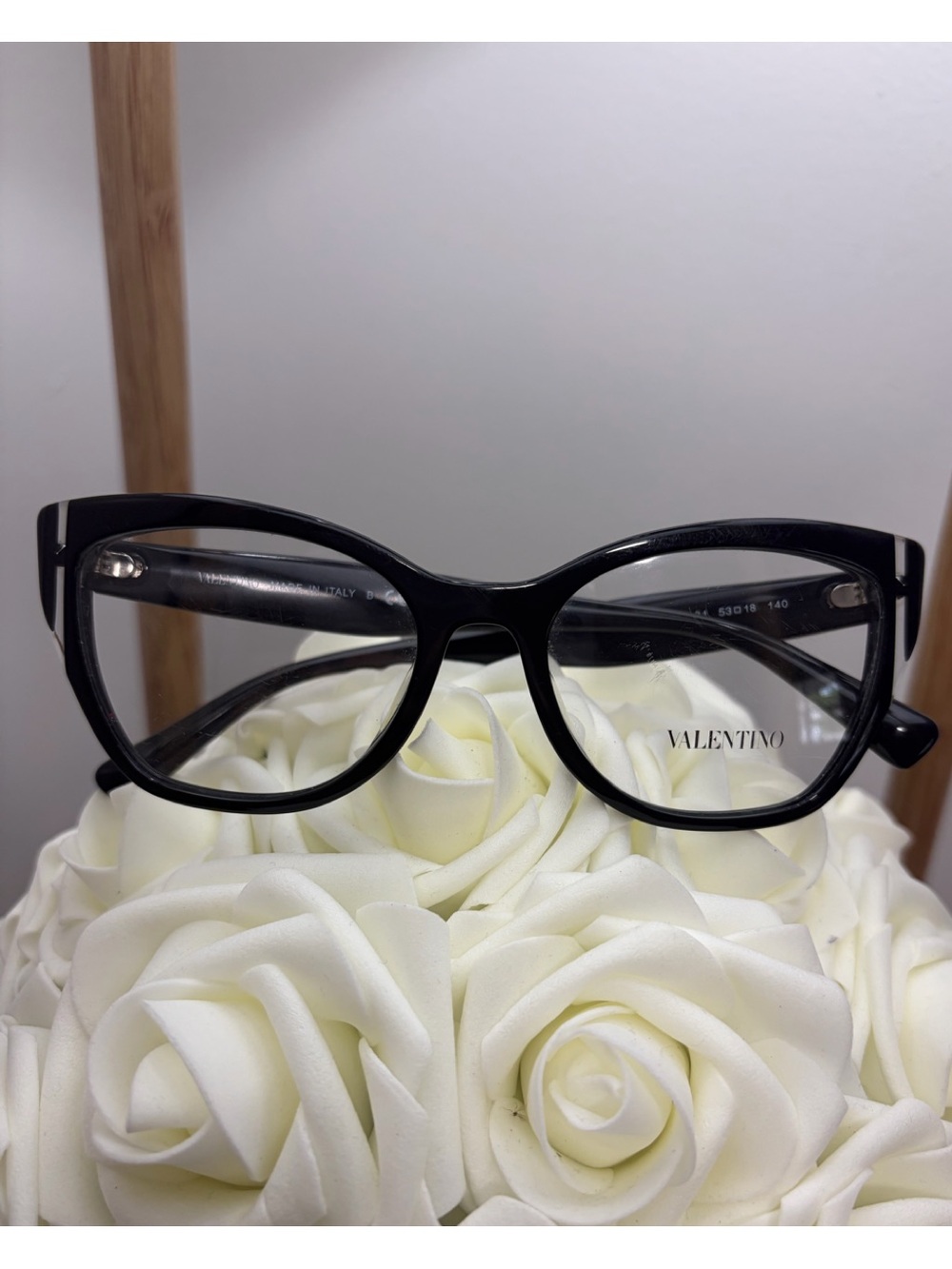 Valentino Black Cat-Eye Women's Eyeglasses